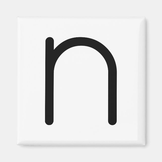 Buchstabenbezeichnung "n" magnet (Vorne)