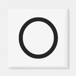 Buchstabenbezeichnung "o" magnet