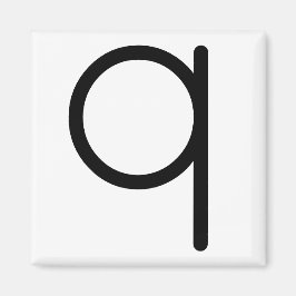 Buchstabenbezeichnung "q" magnet