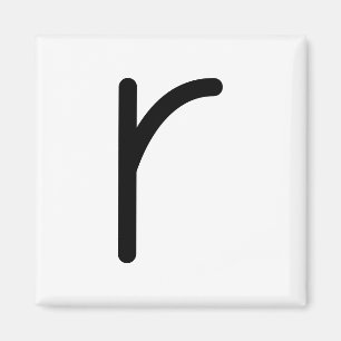 Buchstabenbezeichnung "r" magnet