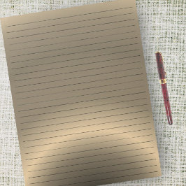 Buchstabengröße 8,5 x 11" Farbe der Bronze Notizblock