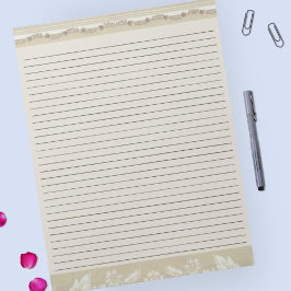 Buchstabengröße 8.5 x 11 Uni Regel Vintages Muster Notizblock