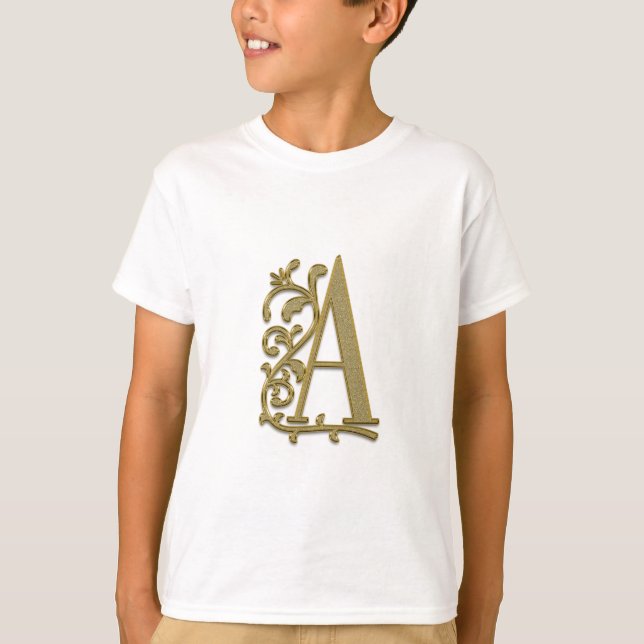 Buchstabeninitiale T-Shirt (Vorderseite)