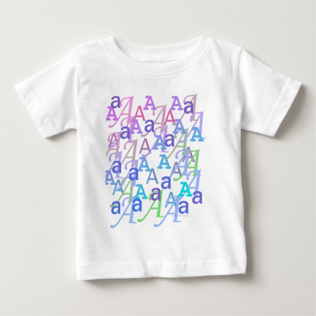 Buchstabenkonfetti "A" Baby T-shirt (Vorderseite)