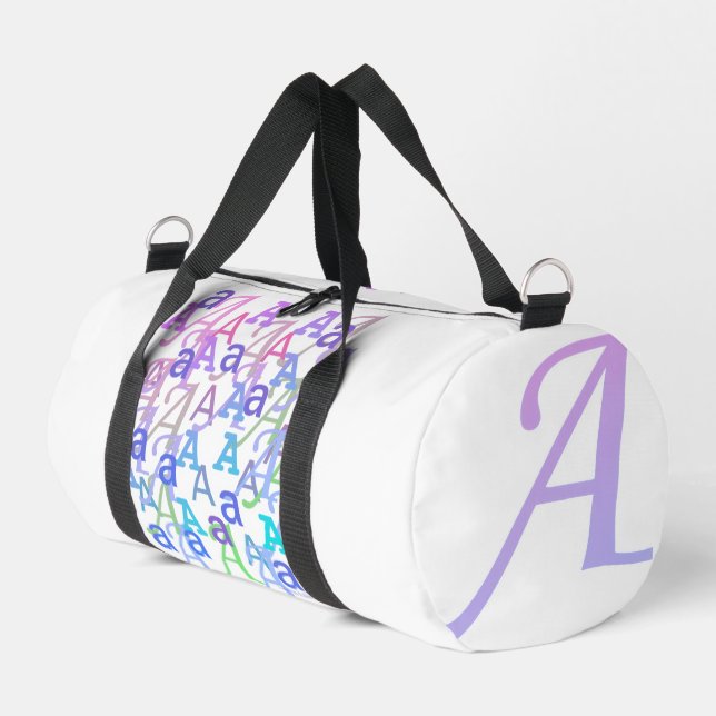 Buchstabenkonfetti "A" Duffle Bag (Linke Seite)