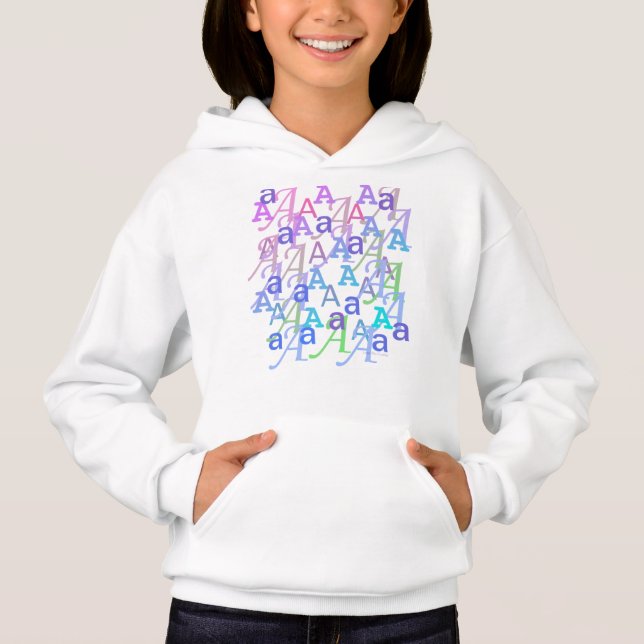 Buchstabenkonfetti "A" Hoodie (Vorderseite)