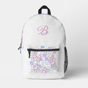 Buchstabenkonfetti "B" Bedruckter Rucksack