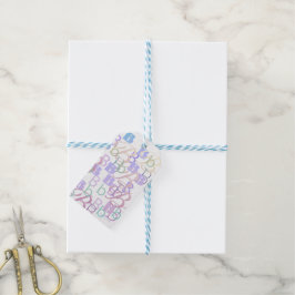 Buchstabenkonfetti "B" Geschenkanhänger