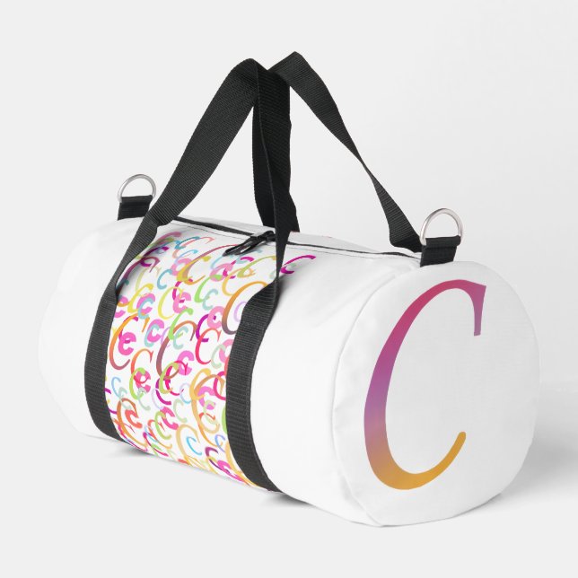 Buchstabenkonfetti "C" Duffle Bag (Linke Seite)