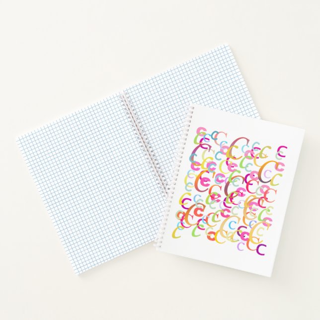 Buchstabenkonfetti "C" Notizbuch (Innenseite)