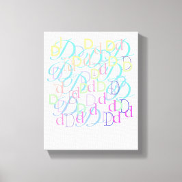 Buchstabenkonfetti "D" Leinwanddruck