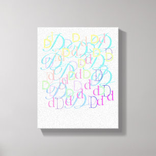 Buchstabenkonfetti "D" Leinwanddruck