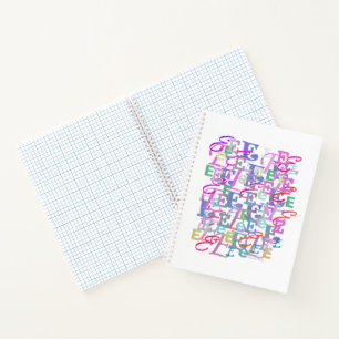 Buchstabenkonfetti "E" Notizbuch