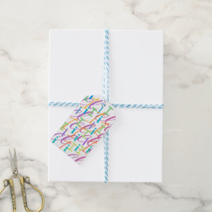 Buchstabenkonfetti "I" Geschenkanhänger