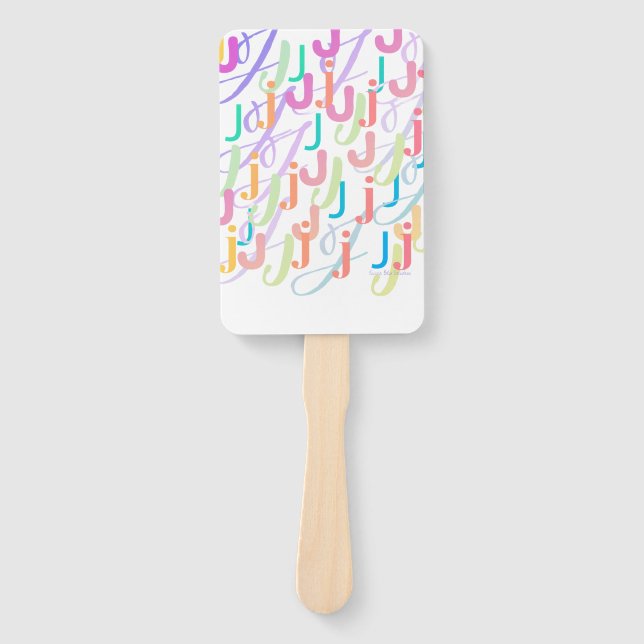 Buchstabenkonfetti "J" Fächer (Vorderseite)