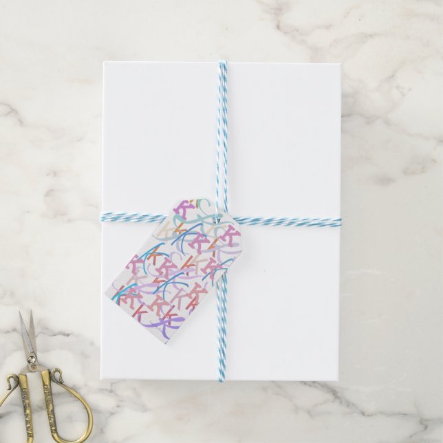 Buchstabenkonfetti "K" Geschenkanhänger (Mit Garn)