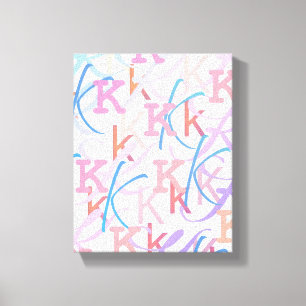 Buchstabenkonfetti "K" Leinwanddruck
