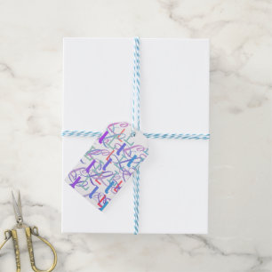 Buchstabenkonfetti "L" Geschenkanhänger