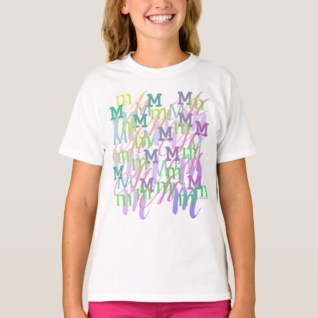 Buchstabenkonfetti "M" T-Shirt (Vorderseite)