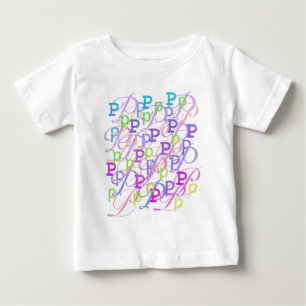 Buchstabenkonfetti "P" Baby T-shirt