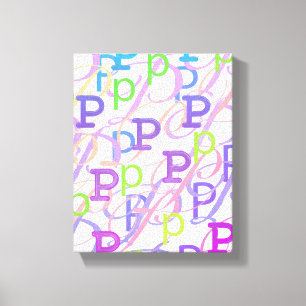 Buchstabenkonfetti "P" Leinwanddruck