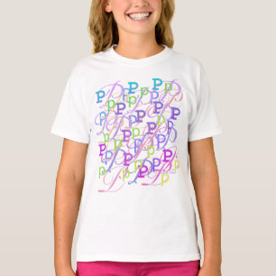 Buchstabenkonfetti "P" T-Shirt