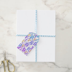 Buchstabenkonfetti "R" Geschenkanhänger