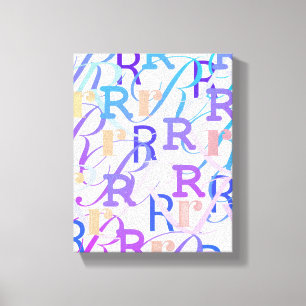 Buchstabenkonfetti "R" Leinwanddruck