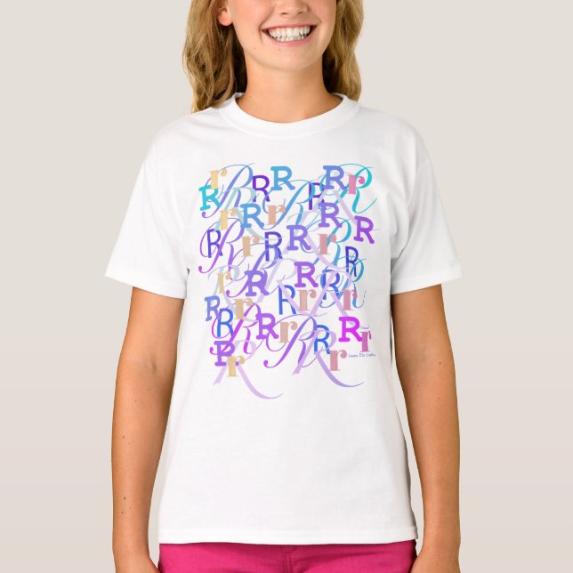 Buchstabenkonfetti "R" T-Shirt (Vorderseite)