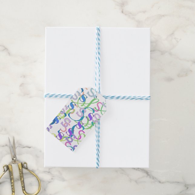 Buchstabenkonfetti "S" Geschenkanhänger (Mit Garn)