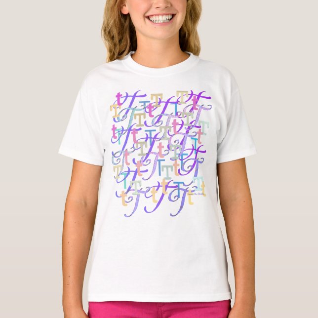 Buchstabenkonfetti "T" T-Shirt (Vorderseite)