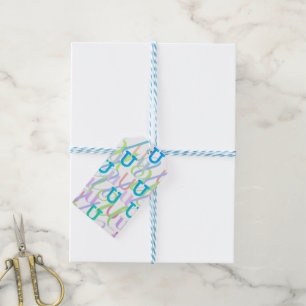 Buchstabenkonfetti "U" Geschenkanhänger