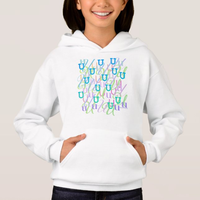 Buchstabenkonfetti "U" Hoodie (Vorderseite)