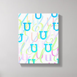 Buchstabenkonfetti "U" Leinwanddruck