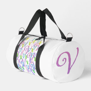 Buchstabenkonfetti "V" Duffle Bag