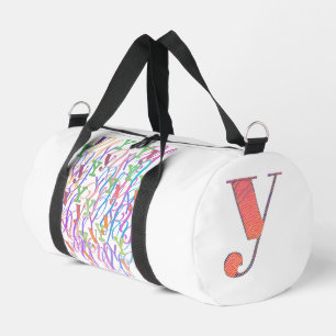 Buchstabenkonfetti "Y" Duffle Bag