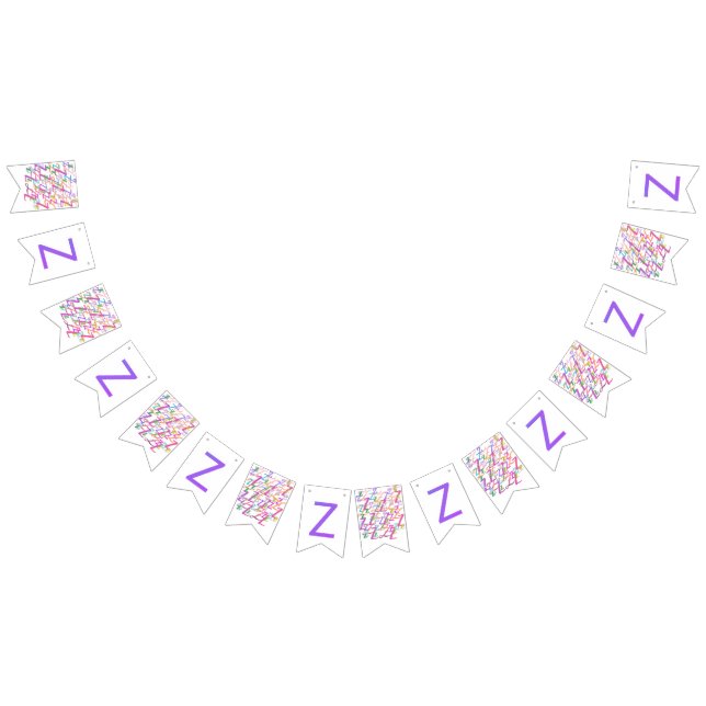 Buchstabenkonfetti "Z" Wimpelkette (Alle)