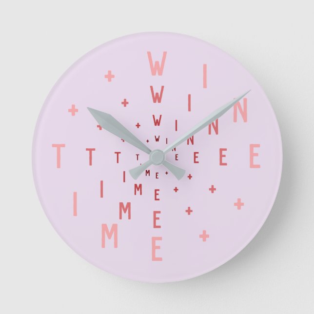 Buchstabennummern Runde Wanduhr (Vorderseite)