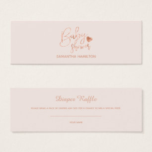 Buchstabierte Roségoldfolie Baby Shower Windel-Raf