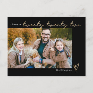 Buchstabiertes Jahr Editierbare Farbe Neujahrs-Pos Feiertagspostkarte