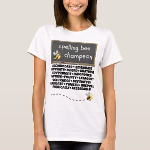 Buchstabierwettbewerb-Champeon fehlbuchstabierte T-Shirt