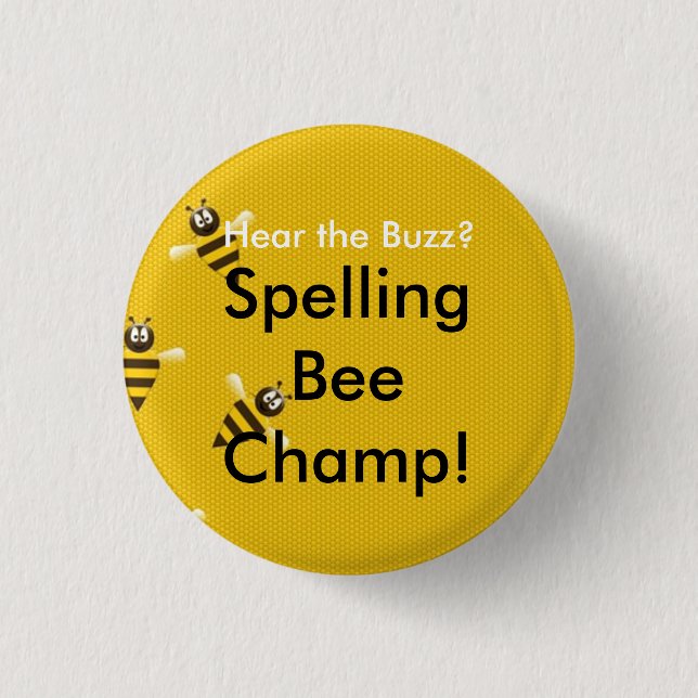 Buchstabierwettbewerb-Champions-Knopf Button (Vorderseite)