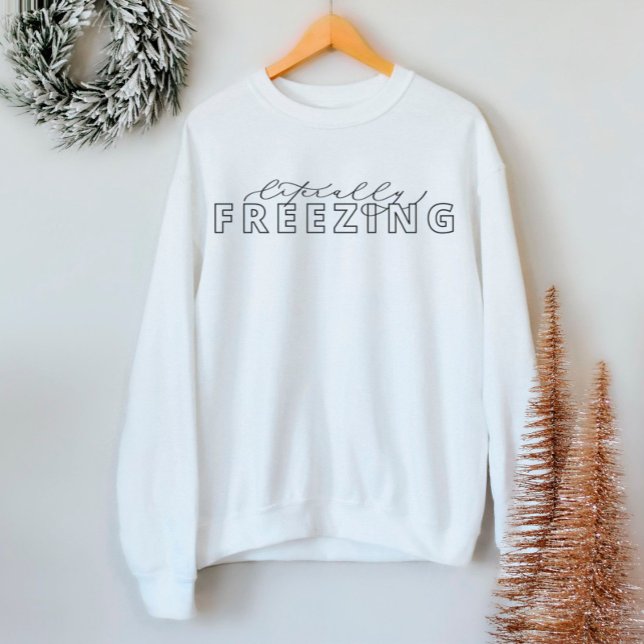 Buchstäblich Freezing Funny Winter Sweatshirt (Von Creator hochgeladen)