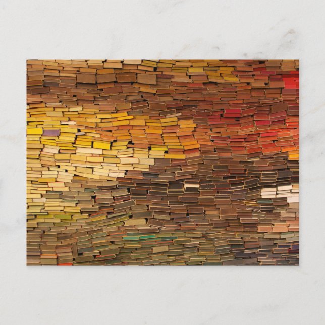 Buchstapel Kalender Postkarte (Vorderseite)