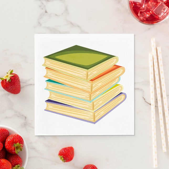 Buchstapel Kunst und Lesen Serviette (Von Creator hochgeladen)