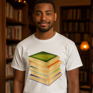 Buchstapel Kunst und Lesen T-Shirt