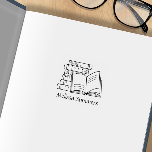 Buchstapel und Buchzeichen "Offenes Buch" 1x1 Gummistempel (Von Creator hochgeladen)