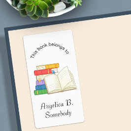 Buchstapel und Offenes Buch - Buchzeichen