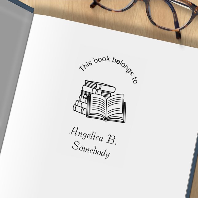 Buchstapel und Offenes Buch - Buchzeichen Gummistempel (Von Creator hochgeladen)