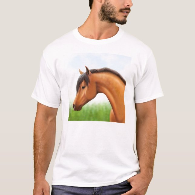 Bucht-ägyptischer arabischer PferdeT - Shirt (Vorderseite)